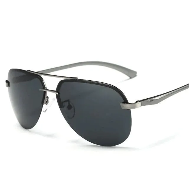 Alloy Frame Classic Pilot Style Men's Anti-Reflective Lens Sunglasses