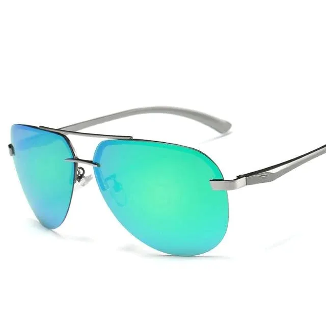 Alloy Frame Classic Pilot Style Men's Anti-Reflective Lens Sunglasses