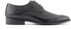 Amali Oxford Dress Shoes for Men with Textured Cap Toe, Men's Oxford Shoes Made from Premium PU Leather, Versatile Formal Footwear for All Occasions