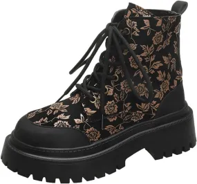 Boots Women Botas Para Mujer De Vestir Botines Mujer Flat Boots for Women 2024 Womens Western Ankle Boots Wide Width Black Ankle Boots with Chunky Heels
