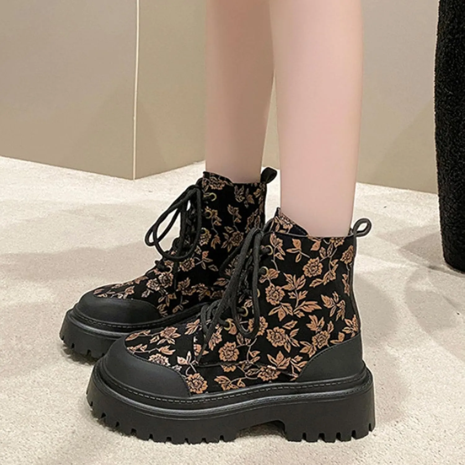 Boots Women Botas Para Mujer De Vestir Botines Mujer Flat Boots for Women 2024 Womens Western Ankle Boots Wide Width Black Ankle Boots with Chunky Heels