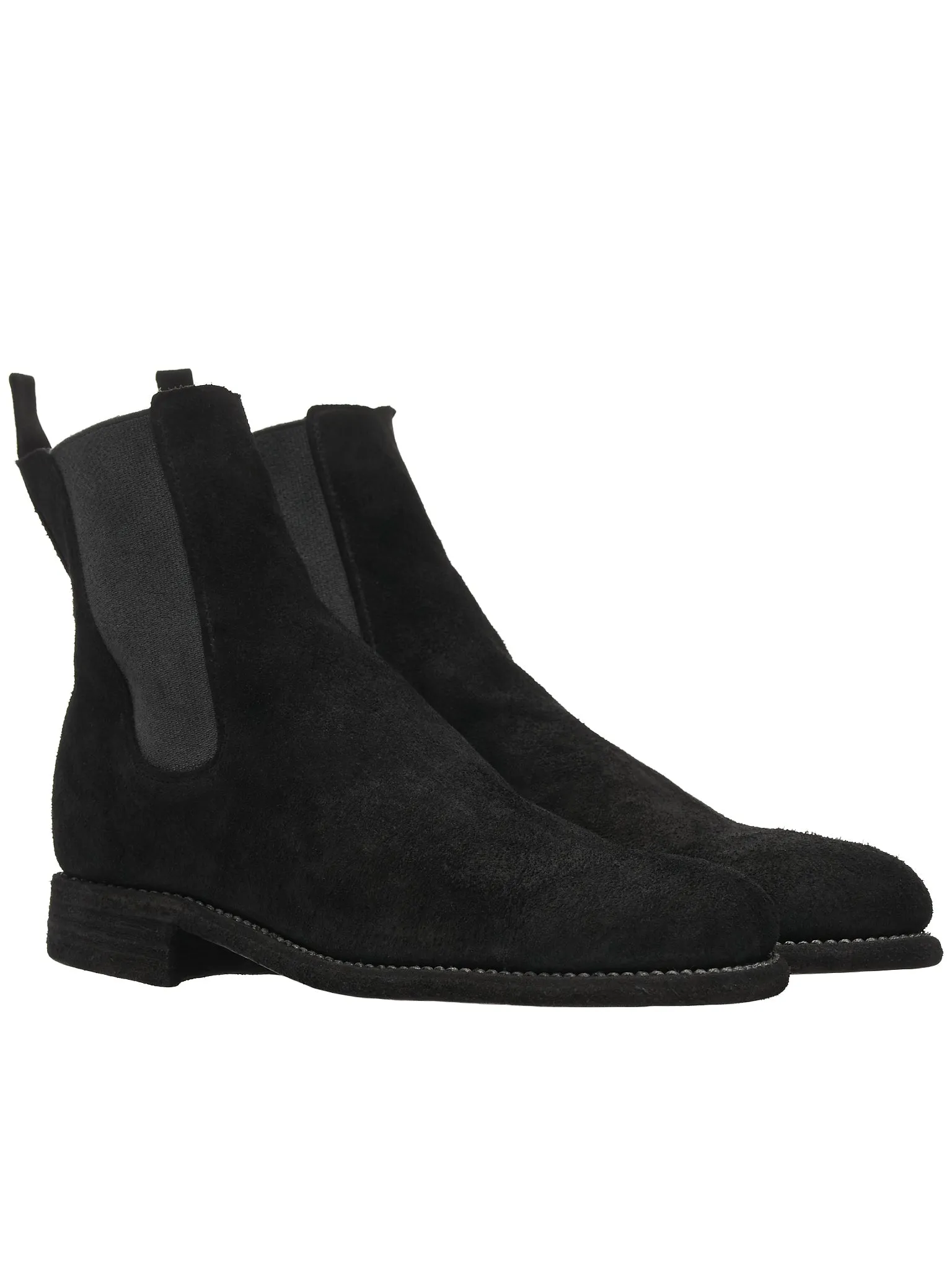 Chelsea Suede Boots (96-HORSE-REVERSE-BLACK)