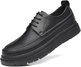 Classic Men's Leather Dress Shoes Men Lace-up Formal Platform Casual Business Oxfords Shoes