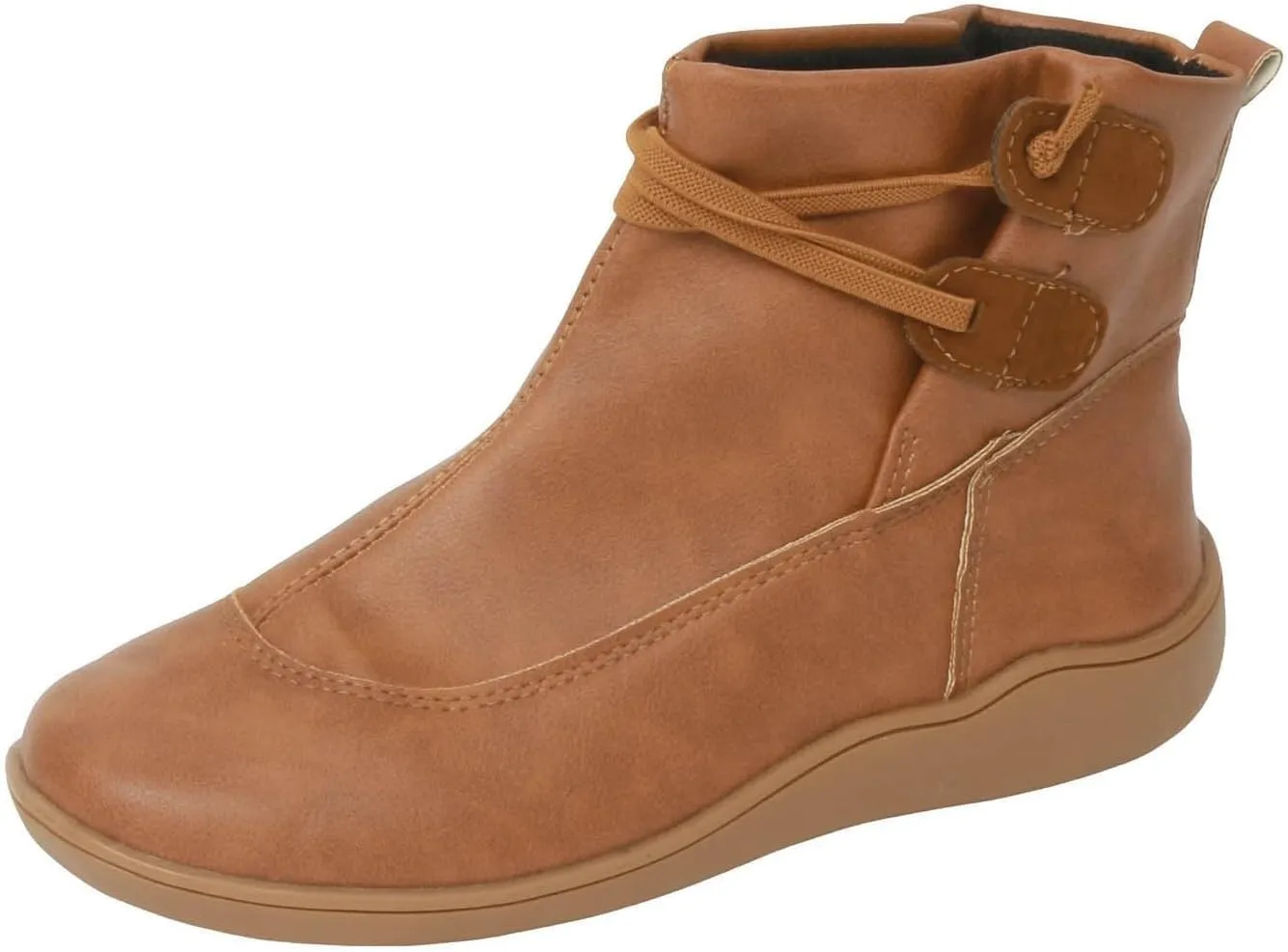 Cowboy Boots for Women Retro Classic Country Low Heel Ankle Boots Ladies Shoes Western Slip On Flat Short Boots