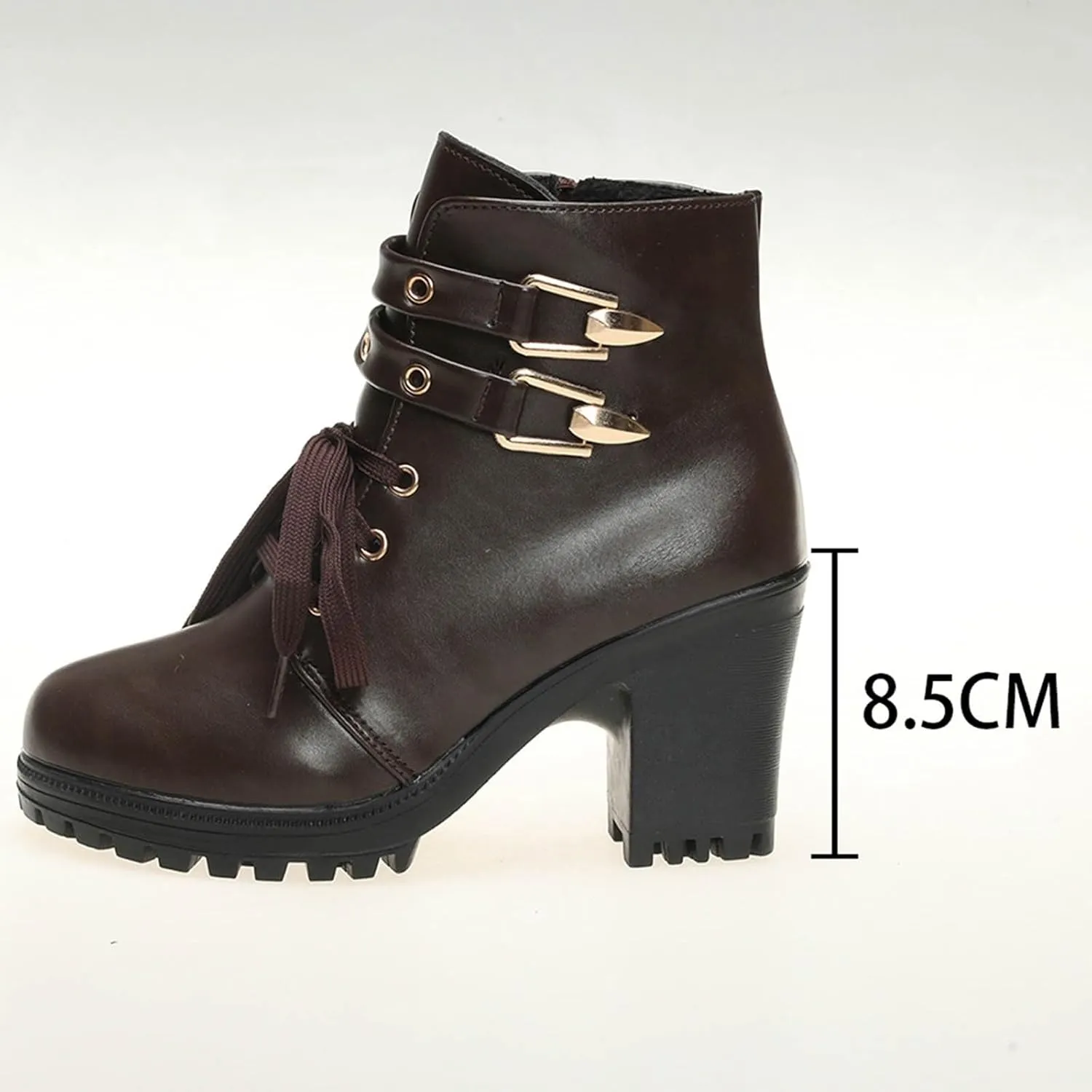 Cowboy Boots for Women Retro Classic Lace Up High Heel Ankle Boots Ladies Shoes Autumn Fashion Western Short Boots
