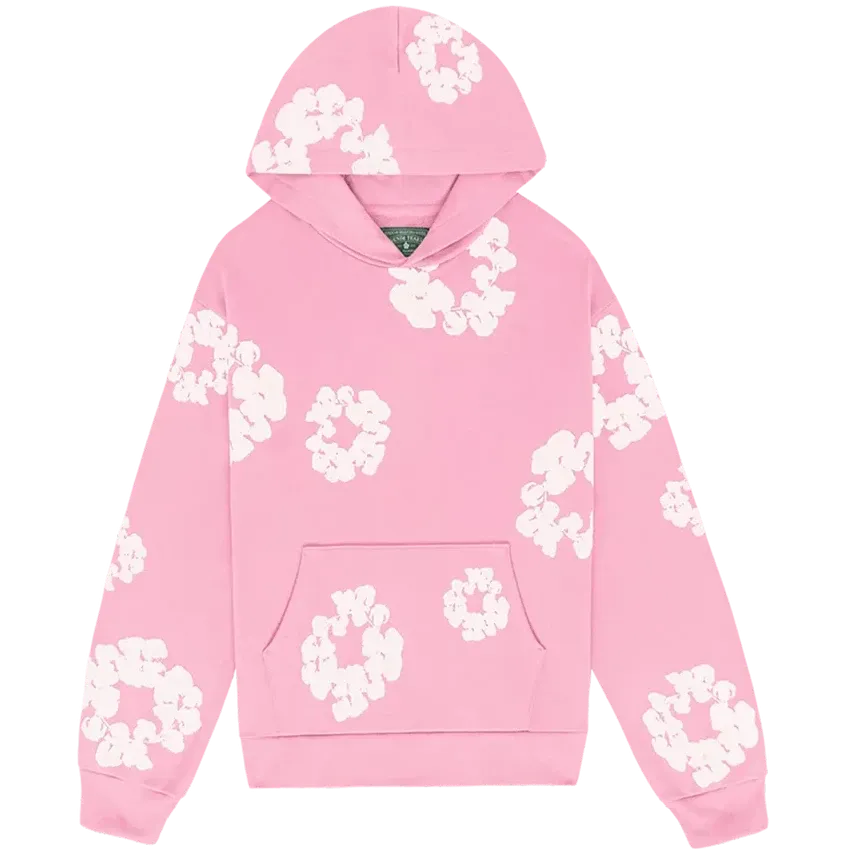Pink The Cotton Wreath Hoodie by Denim Tears - Premium Quality