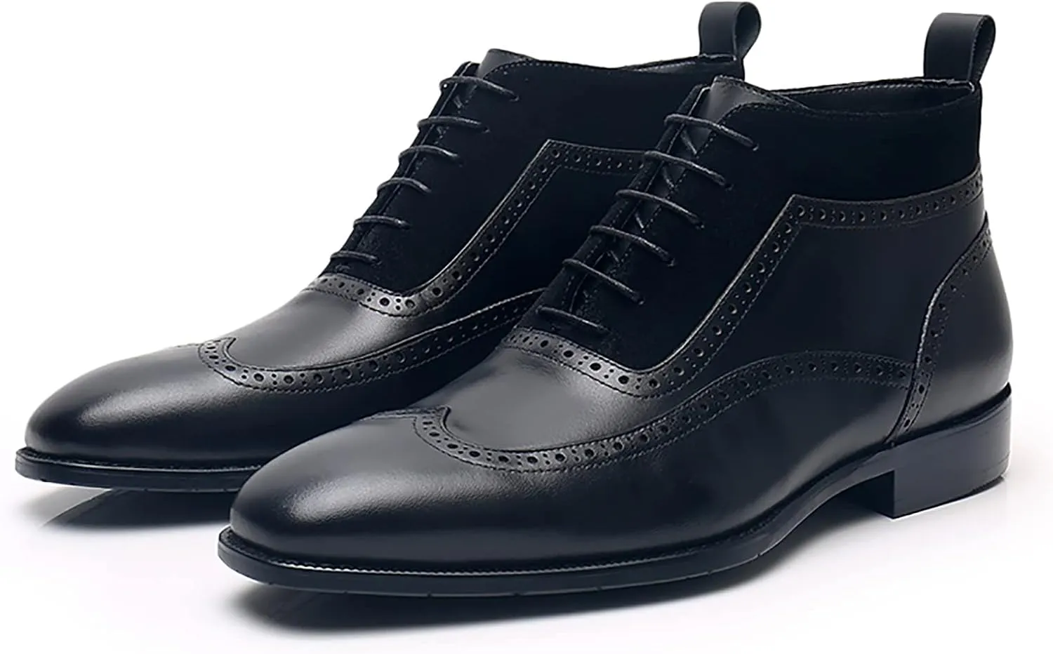 Leather Dress Shoes for Mens Leather Formal Casual Slip On Driving Shoes Business Men's Boat Casual Walking Shoes Handmade Moccasin Dress Shoes,Black,8.5US/42EU