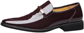 Men Dress Shoes Patent Leather Men Shoes Men's Invisible Height Increasing Elevator Shoes Casual Slip-On Solid Prom Wedding Business Shoes