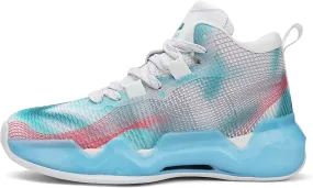 Men's and Women's Lace Up Basketball Shoes Comfortable and Breathable Sports Shoes Anti Slip and Wear-Resistant Outdoor Shoes Sports and Fitness Training Shoes Short Distance Running Shoes