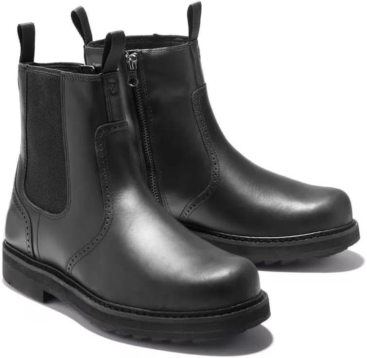 Men's Chelsea Boots Suede Zipper Dress Boots Retro Classic Breathable Lightweight Square Head Ankle Boots Cowboy Boots for Men