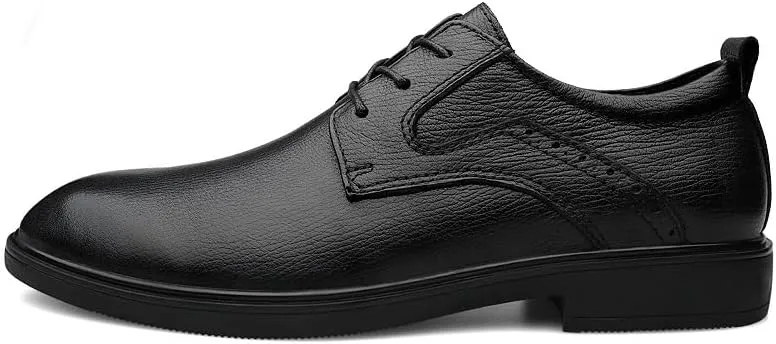 Men's Comfortable Slip-On Oxfords Genuine Leather Business Casual Dress Shoes