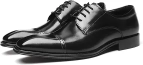 Men's Dress Leather Shoes Formal Loafers for Men Casual Slip On Moccasins Leather Lightweight Driving Shoes Business Shoes,Black,8US/41EU
