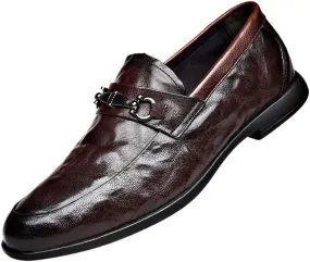 Men's Dress Shoes Slip On Pointed Toe Derby Shoe Classic Formal Business Oxfords Shoes for Men