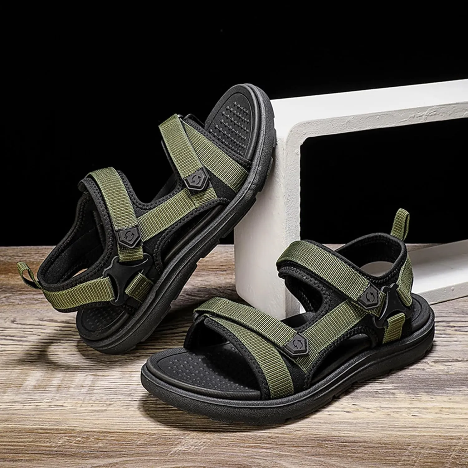 Mens Sandals Sandal for Men Mens Beach Sandals Hiking Lightweight Adjustable Straps Breathable Summer Sandal