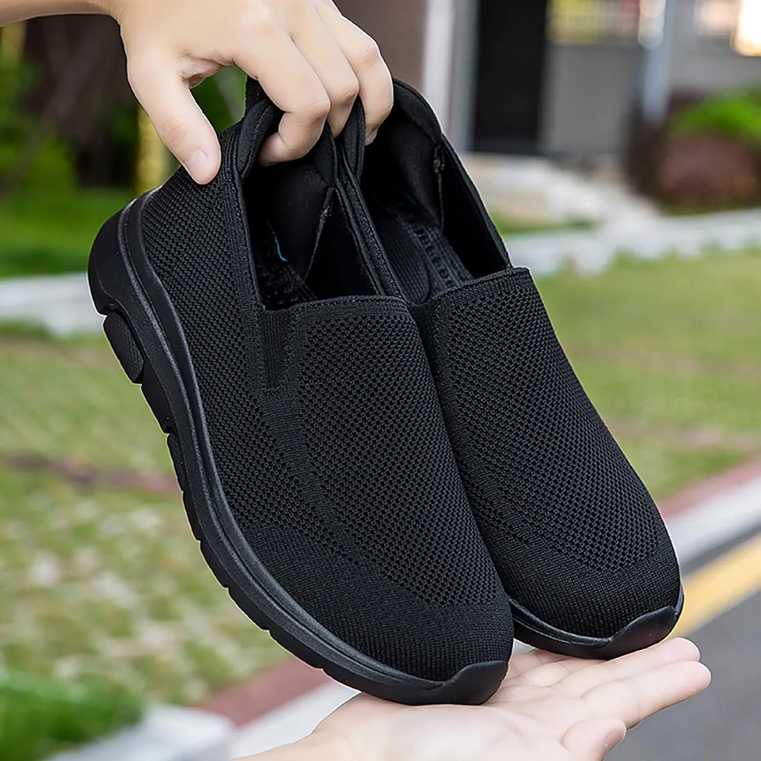 Mens Slip on Shoes Mens Tennis Shoes Shoe for Men Walking Shoe for Men Running Trail Breathable Sneaker