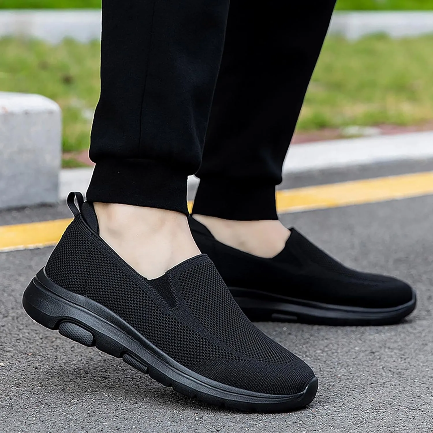 Mens Slip on Shoes Mens Tennis Shoes Shoe for Men Walking Shoe for Men Running Trail Breathable Sneaker