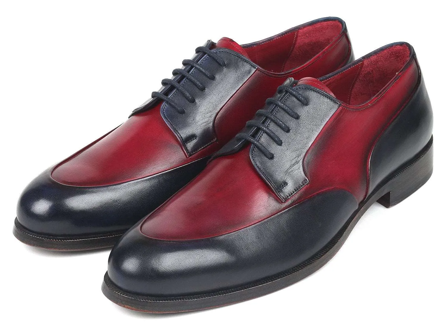 Paul Parkman Bordeaux & Navy Derby Shoes
