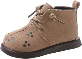 Retro Cowboy Girls Ankle Shoes Fashion Solid Color Lace-up Short Boots Non Slip Breathable Fashion Riding Shoes