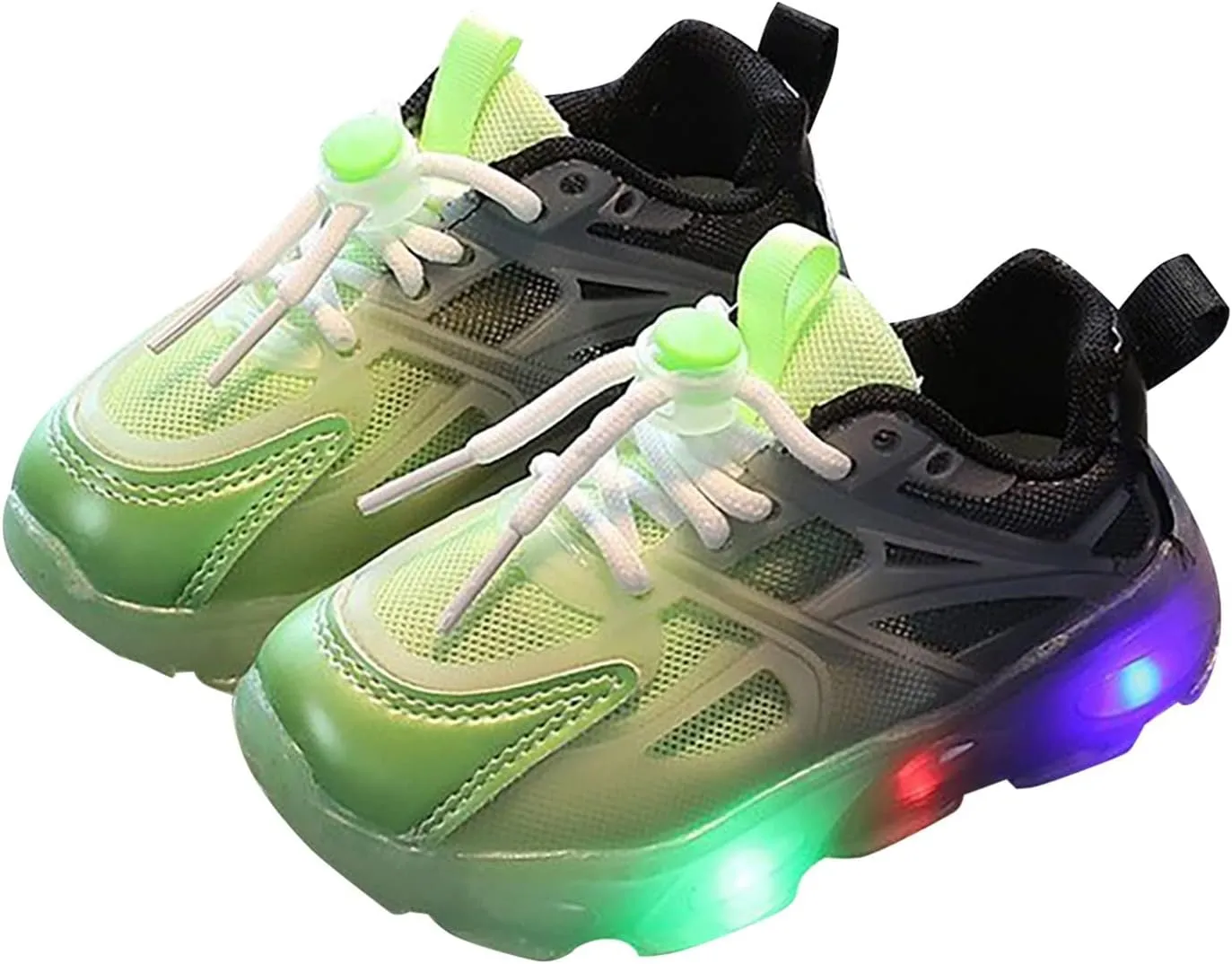 Sneakers for Kids Girls Boys Flashing for Little Kid LED Light Up Sneakers Breathable Sport Casual Adjustable Strap