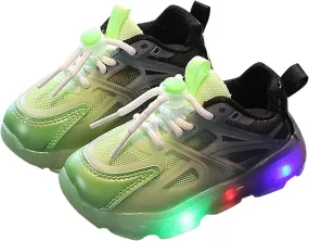 Sneakers for Kids Girls Boys Flashing for Little Kid LED Light Up Sneakers Breathable Sport Casual Adjustable Strap