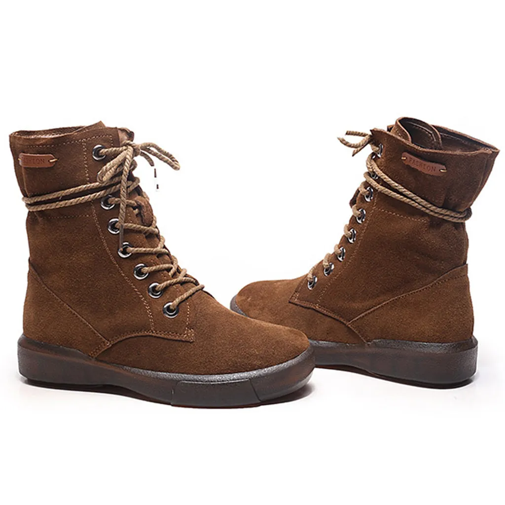 Soft Bottom Suede Women's Martin Boots