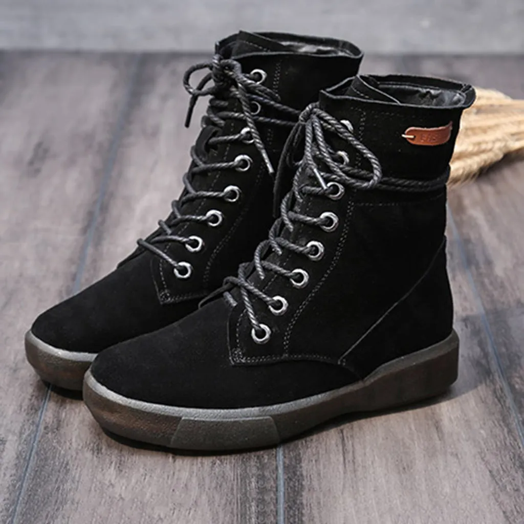 Soft Bottom Suede Women's Martin Boots