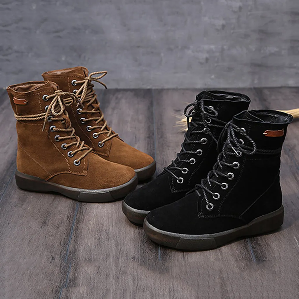 Soft Bottom Suede Women's Martin Boots