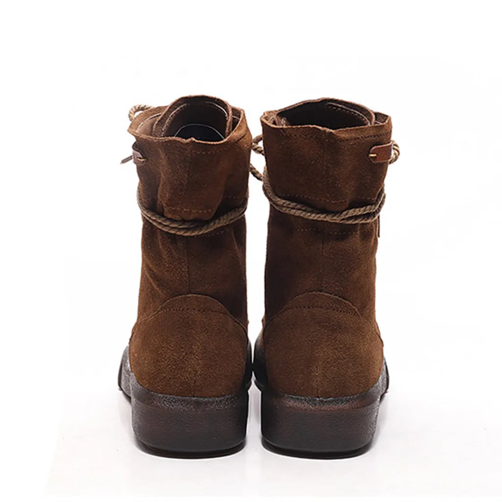 Soft Bottom Suede Women's Martin Boots