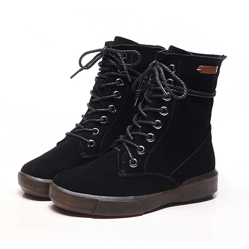 Soft Bottom Suede Women's Martin Boots