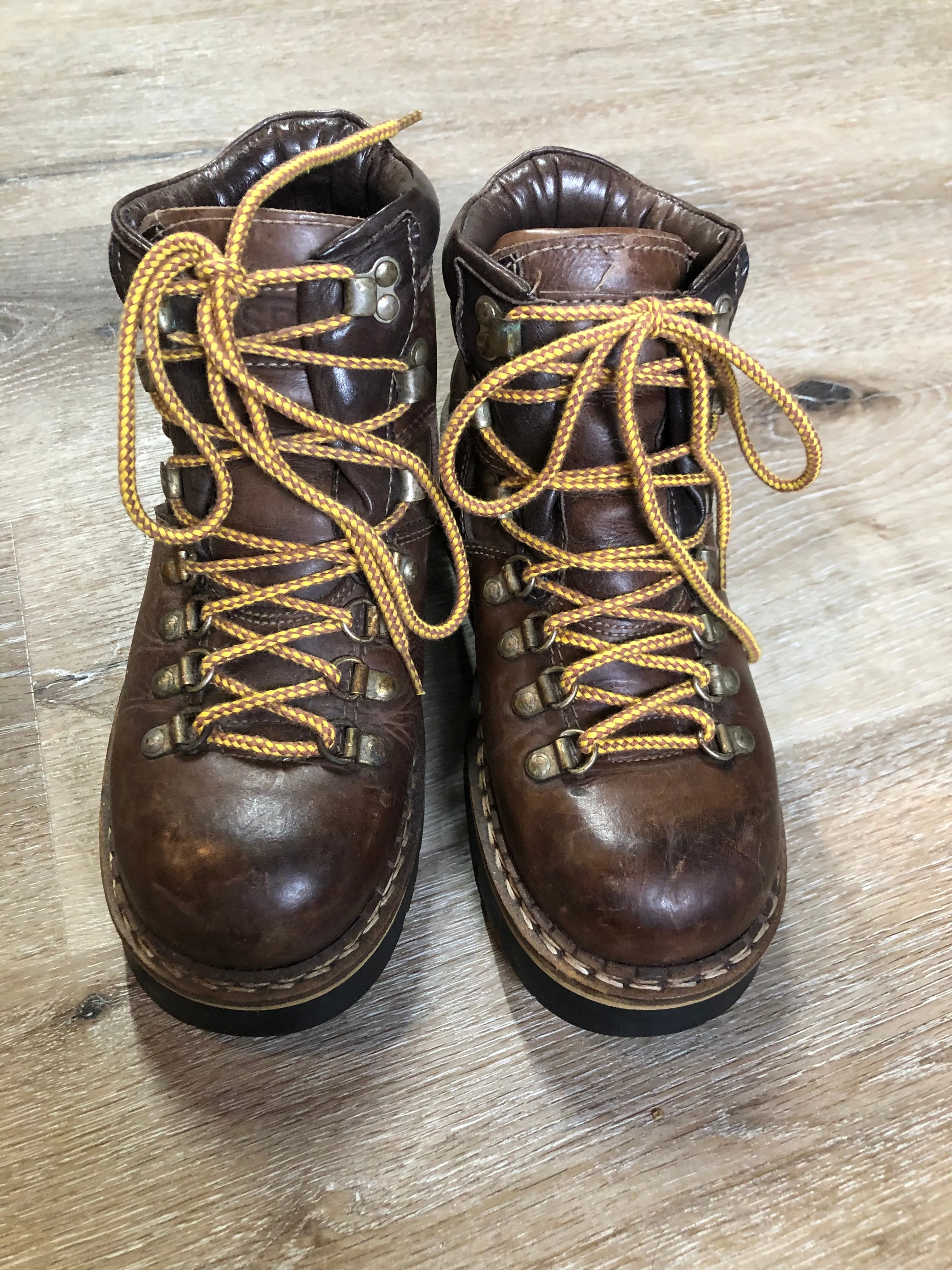Vintage Leather Hiking Boots. Made in Italy, SOLD