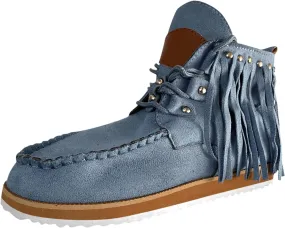 Women's Suede Cowboy Boots Flat Fringe Boots Short Western Boots Moccasin Ankle Boots Hippie Boots Tassel Boots